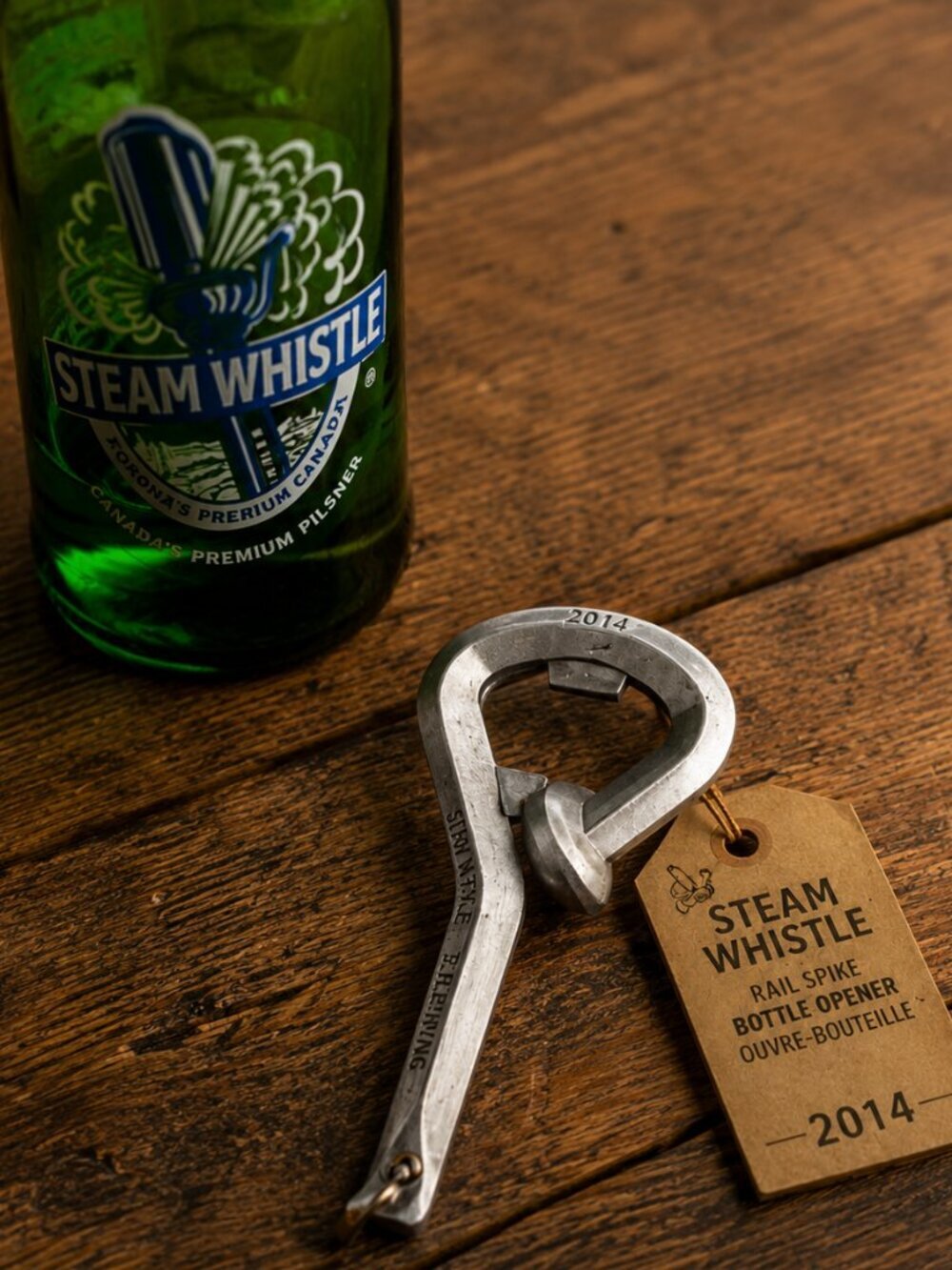 Steam Whistle Rail Spike Bottle Opener Canadiana Father's Day Collectible